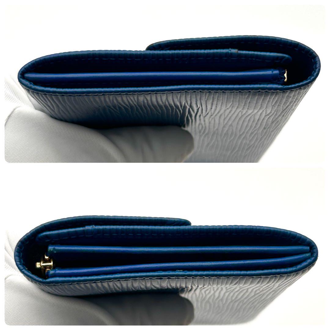 Louis Vuitton エピ 長財布 ポルトフォイユサラ 青