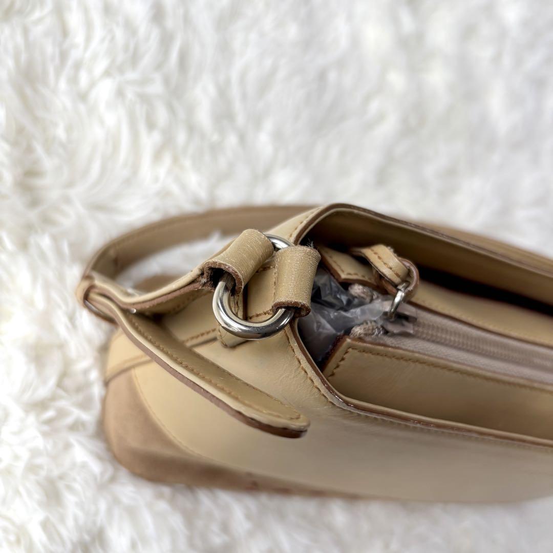 Burberry　バーバリー ワイルドステッチ レザー スエード 　ハンドバッグ