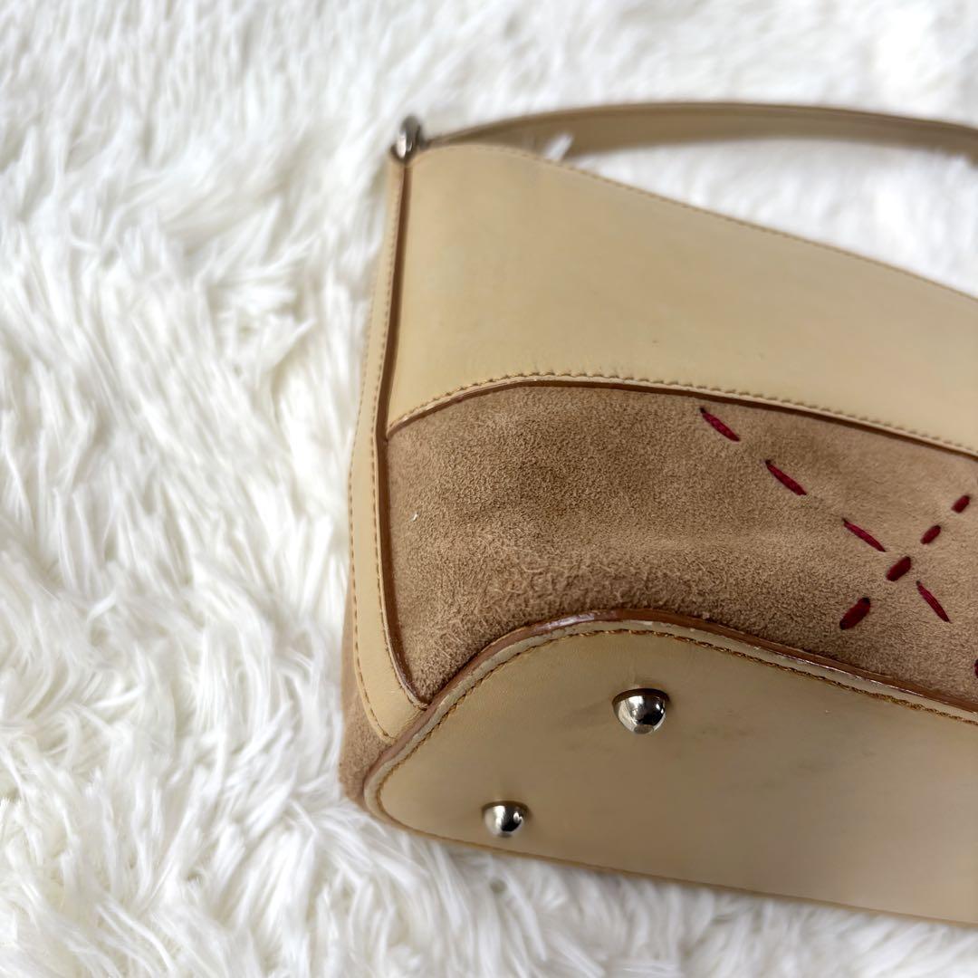 Burberry　バーバリー ワイルドステッチ レザー スエード 　ハンドバッグ