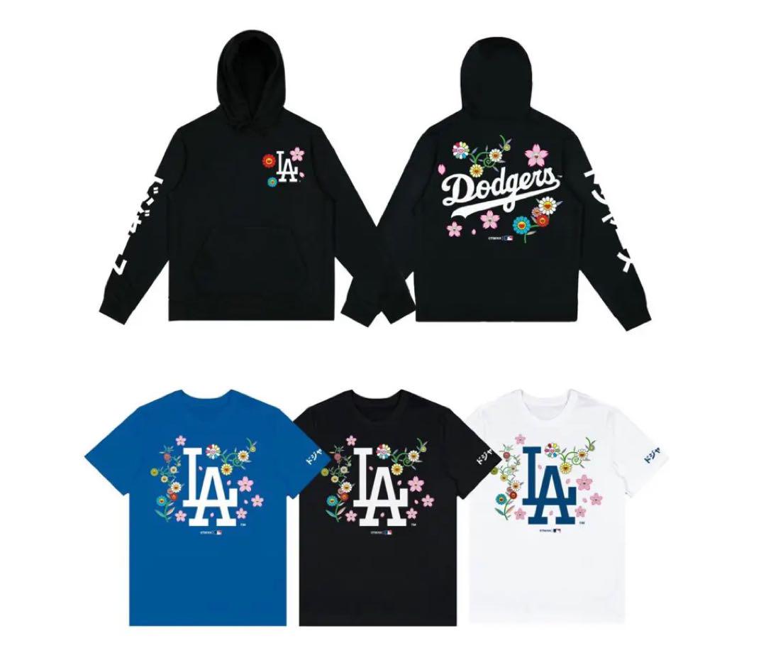 （コラボ）Fanatics 村上隆 × LA ドジャース パーカー 村上隆 MLB TOKYO SERIES ドジャース パーカー S ブラック