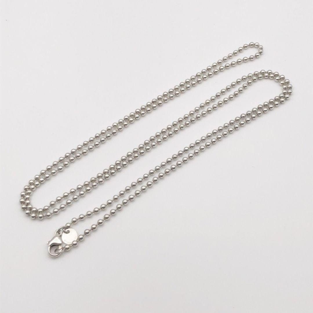 【美品】ティファニー ネックレス ボールチェーンのみ 全長86cm 純正シルバー 美品】ティファニー ネックレス ボールチェーンのみ 全長86cm