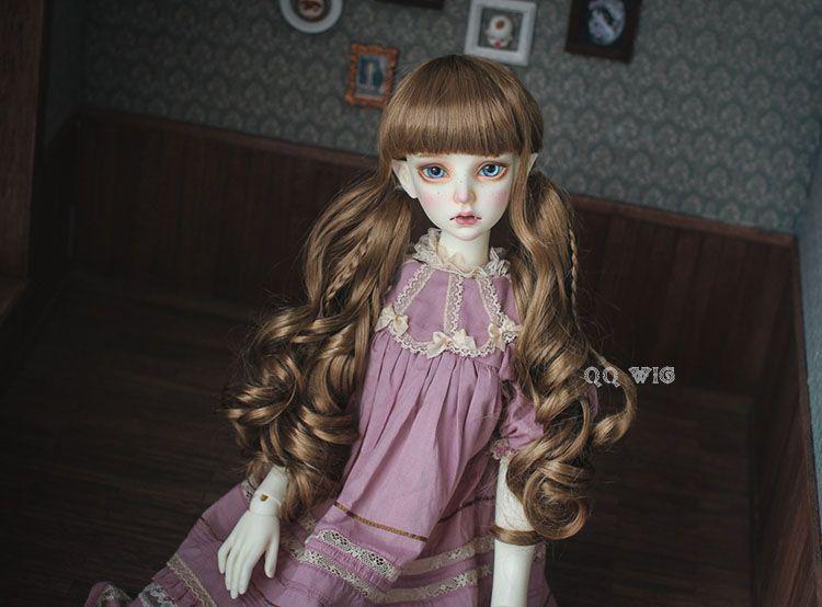 TY52 BJD 1/3人形 ドール 用ウィッグ カツラ 耐熱 ツインテール