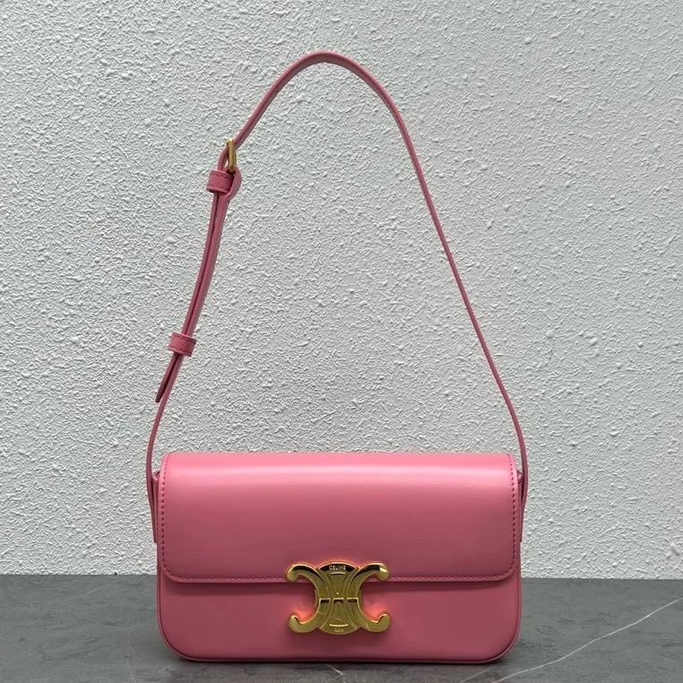 CELINE ピンク ショルダーバッグ - メルカリ