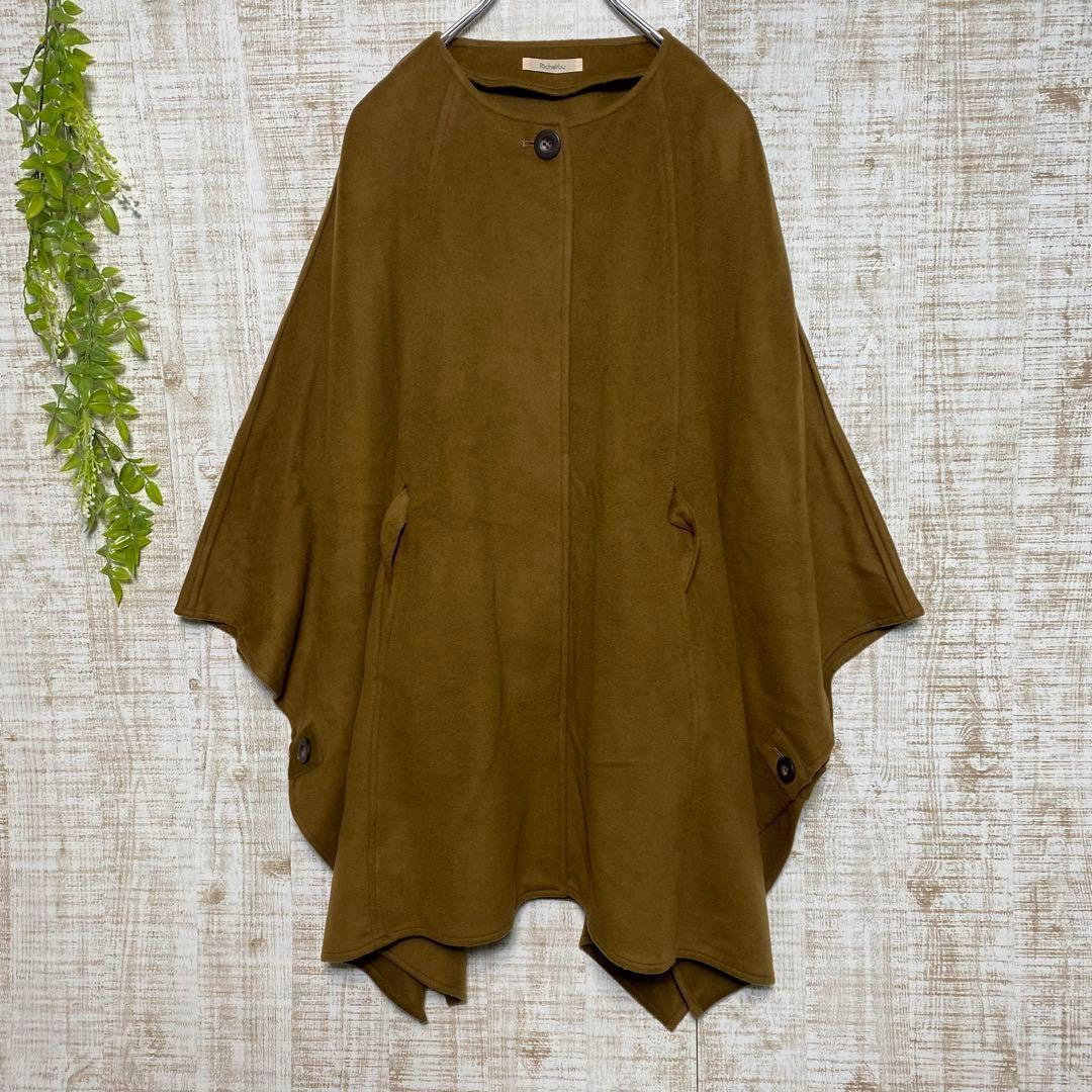 dinos RicheYou レディース　アウター　ポンチョコート　カシミヤ混