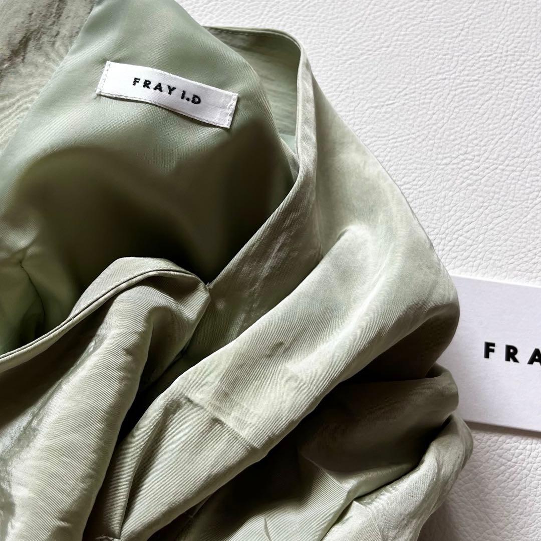 新品タグ付✨ FRAY I.D　22SS　タックシェイプVネックドレス　マキシ丈