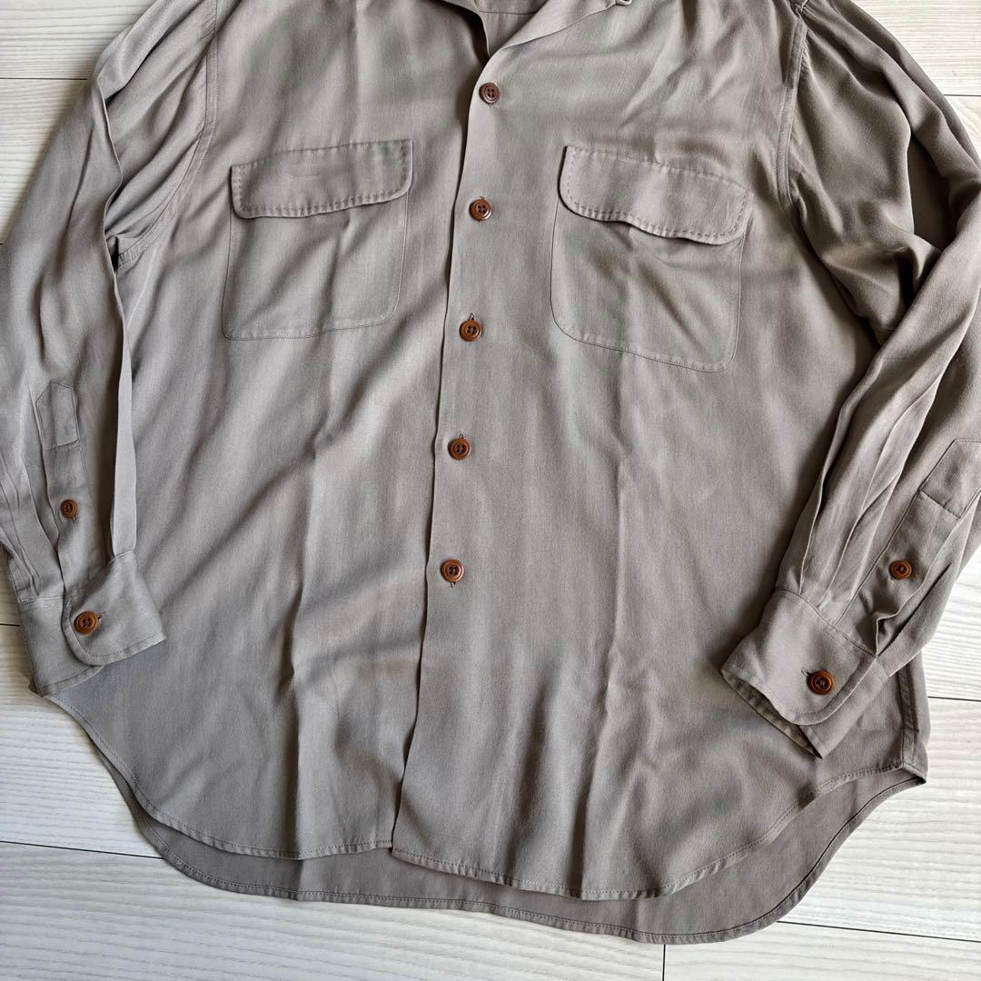 美品　極上　ポロカントリー　ラルフローレン　レーヨンギャバ　オープンカラーシャツ トップス