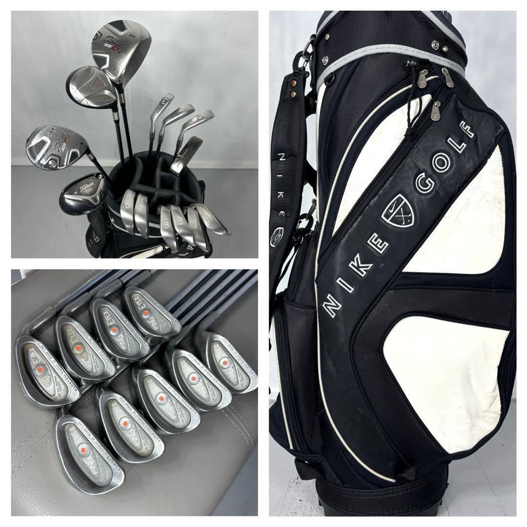 本格派 メンズゴルフクラブ 14本 フルセット タイトリスト PING NIKE