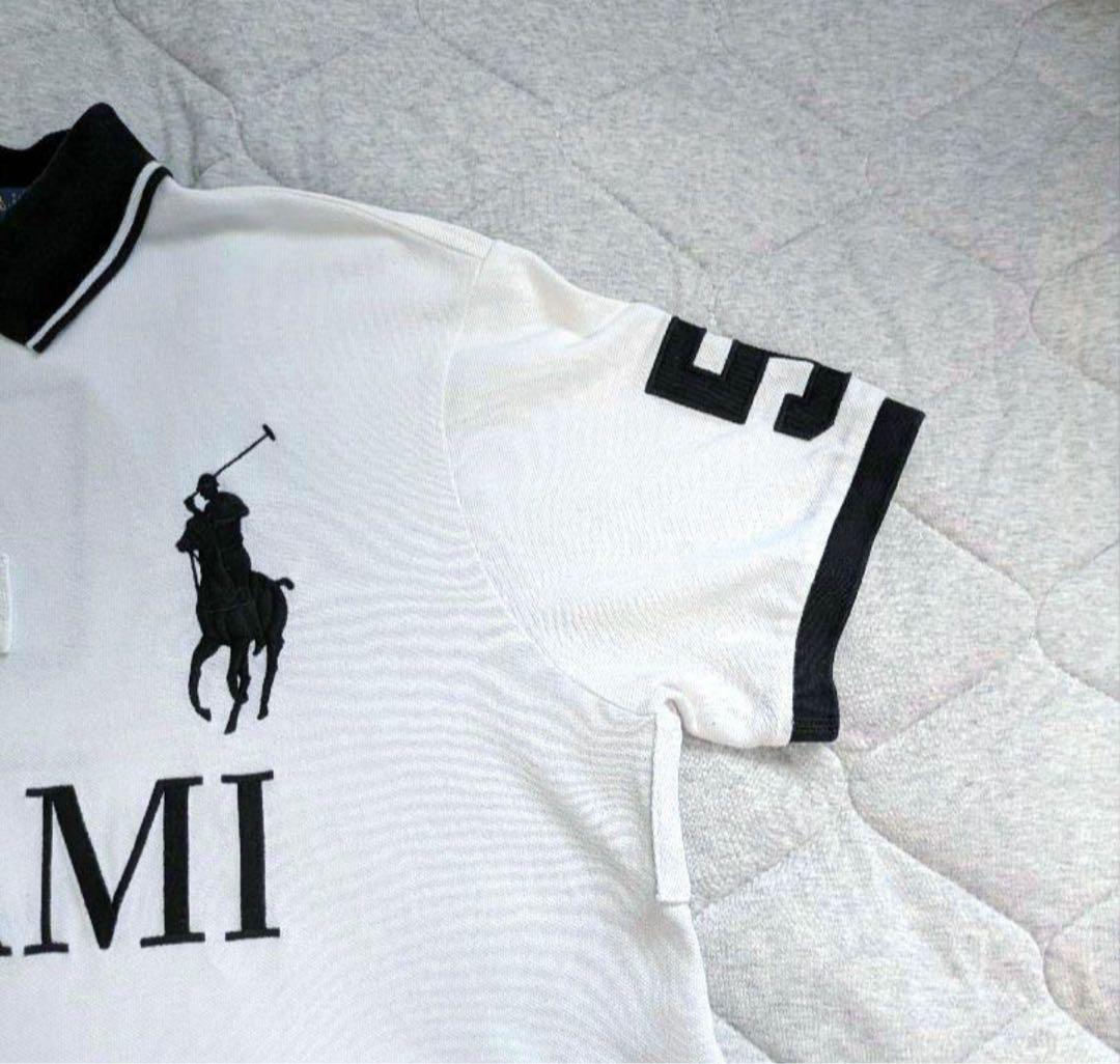 ポロ ラルフローレン MIAMI 半袖 ポロシャツ ビッグポニー 刺繍 POLO RALPH LAUREN - 激レア✨ ポロラルフローレン MIAMI