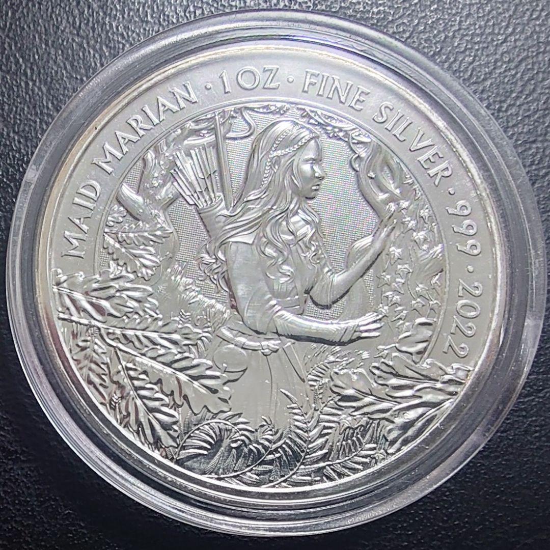 2022年 イギリス銀貨 2ポンド メイド・マリアン1オンス銀貨