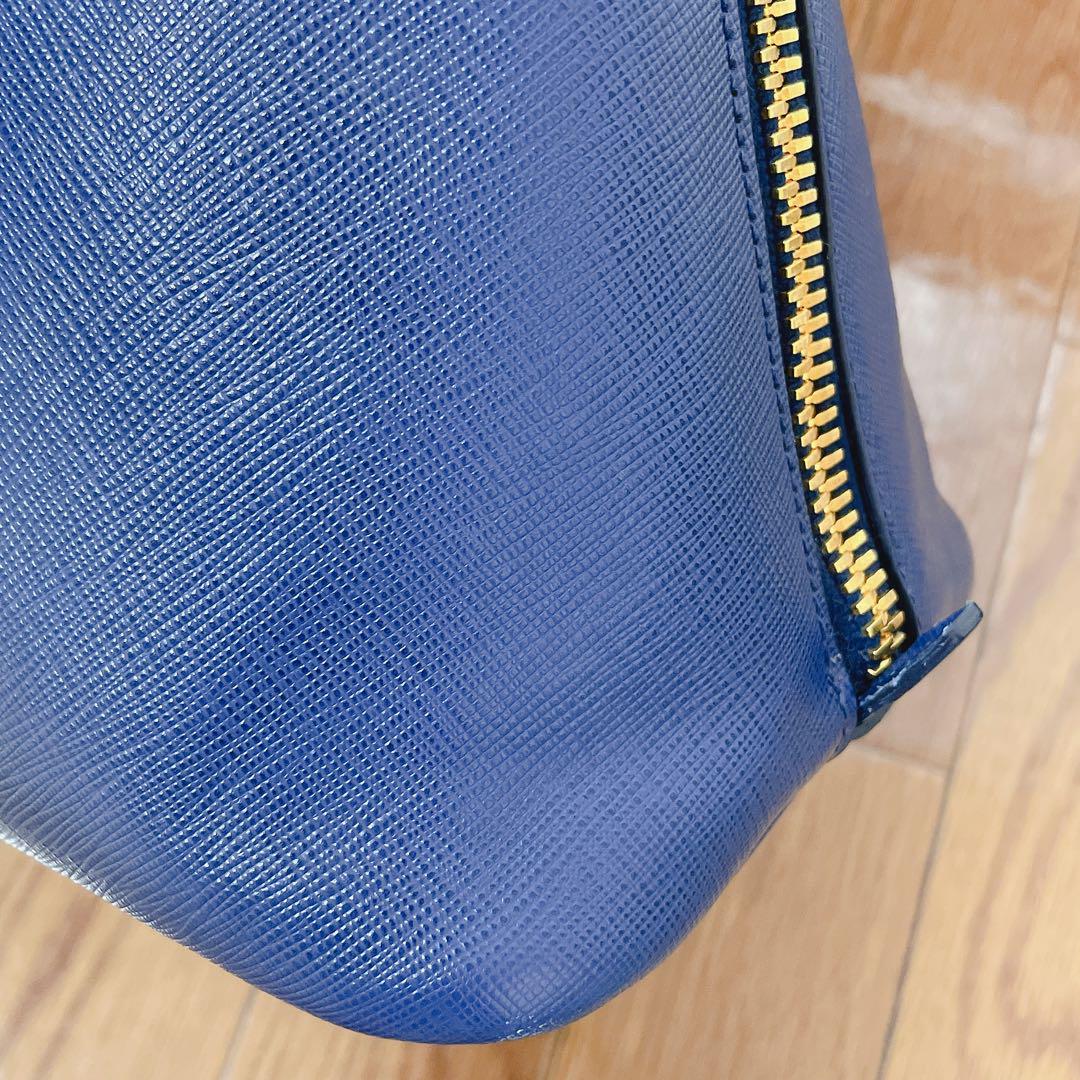 極美品✨PRADA プラダ サフィアーノ 2way バッグ ネイビー
