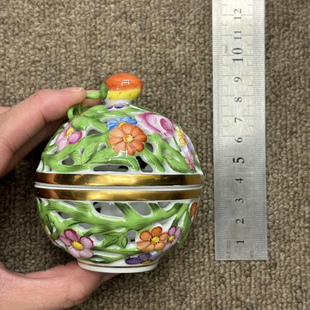 HEREND ヘレンド ファンタジー 透かし ボンボン入れ ボンボニエール 小物
