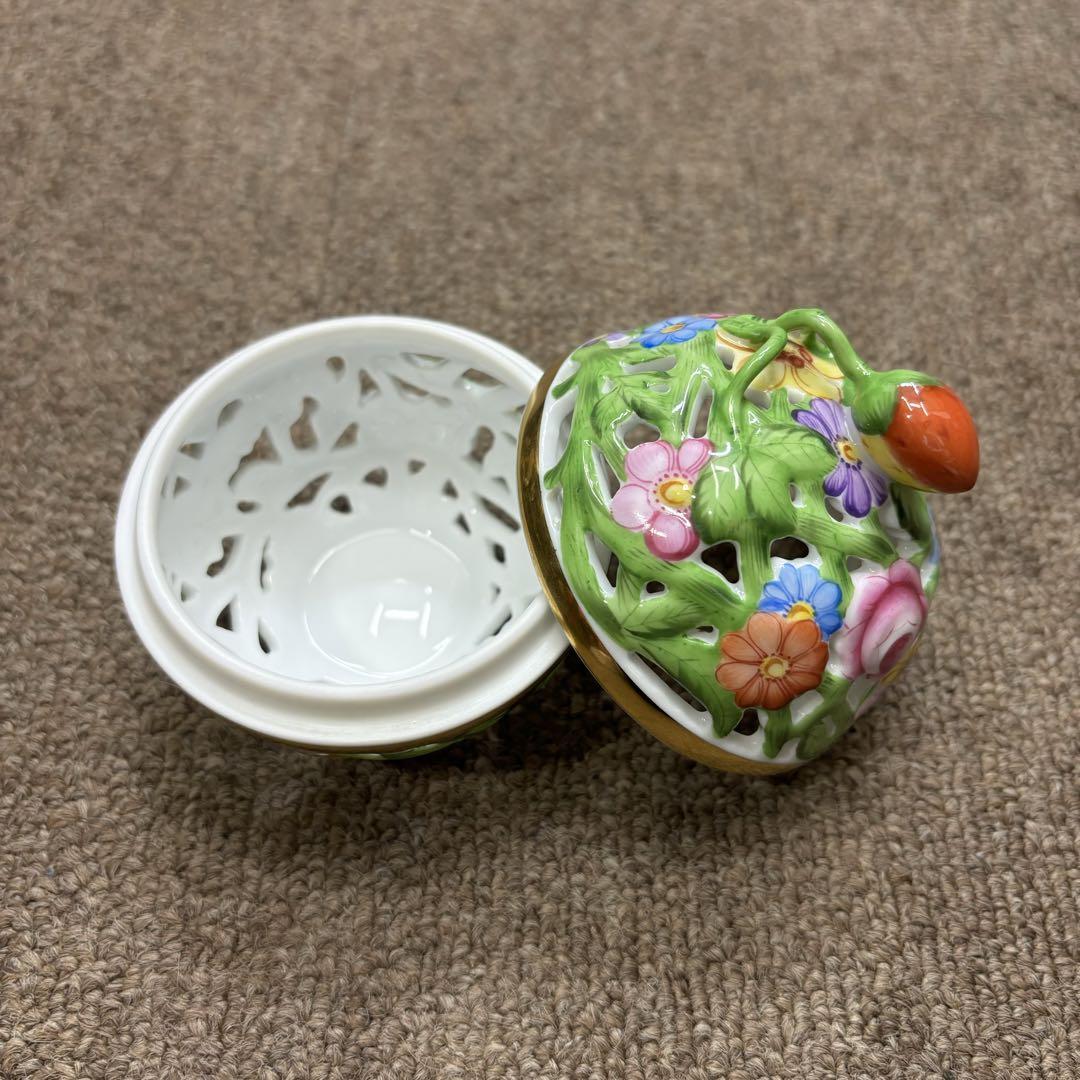 HEREND ヘレンド ファンタジー 透かし ボンボン入れ ボンボニエール 小物