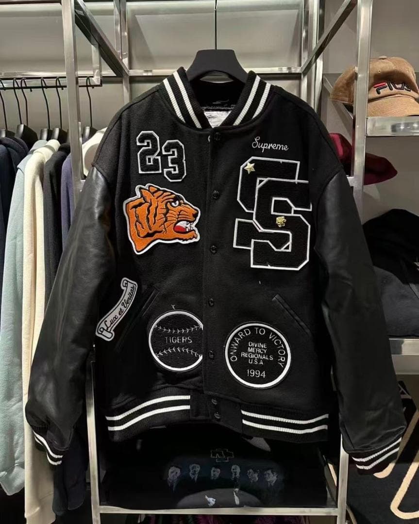 Supreme Tiger Varsity スタジャン ブラックL SUPREME