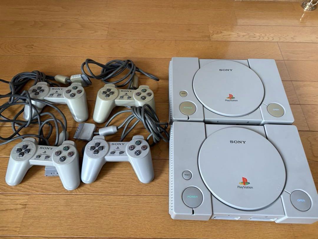 PSゲーム機本体（SCPH-5500）&CNT2台＆GMSO5種類 PlayStation 1 SCPH-5500 Console System w/Box Japan PS1 Sony