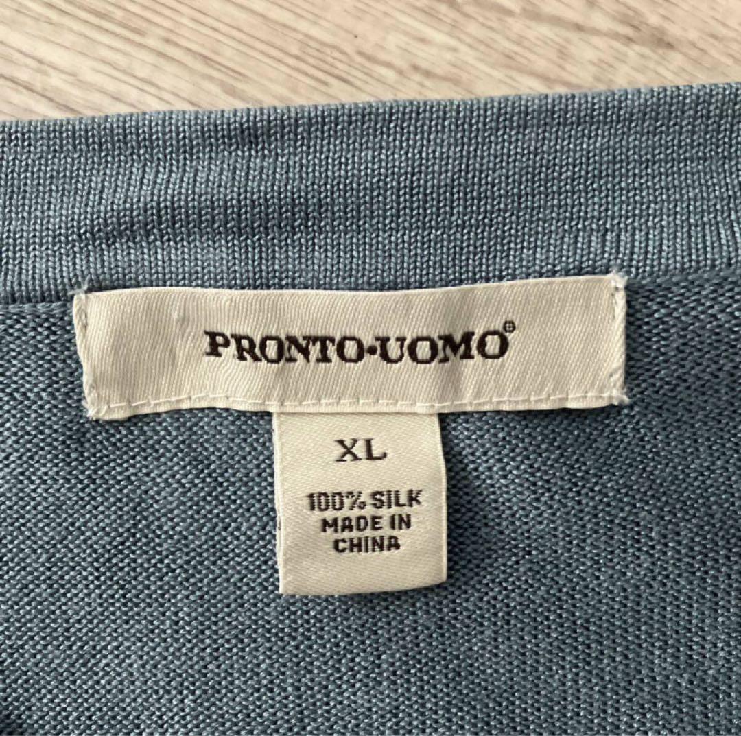 べ*べ様 90s pronto-UOMO シルクニット ヴィンテージ PRONTO-UOMO シルクニット 半袖ニット シルクT XL