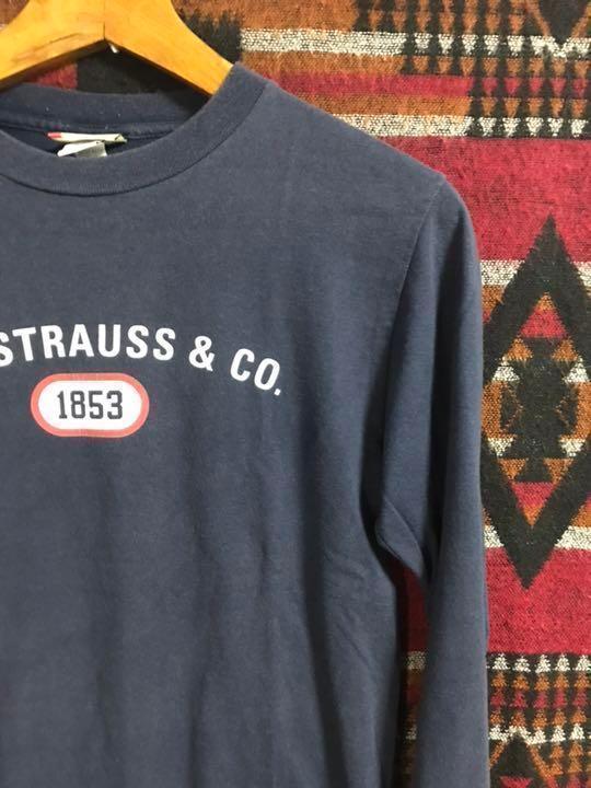 Levi's リーバイス ロンT レディース ロゴ USA ネイビー カレッジ