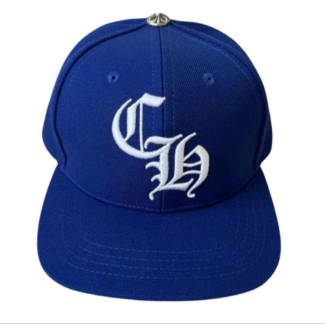 クロムハーツ 6パネル CHロゴ ベースボールキャップ 青 直営店CHROME HEARTS