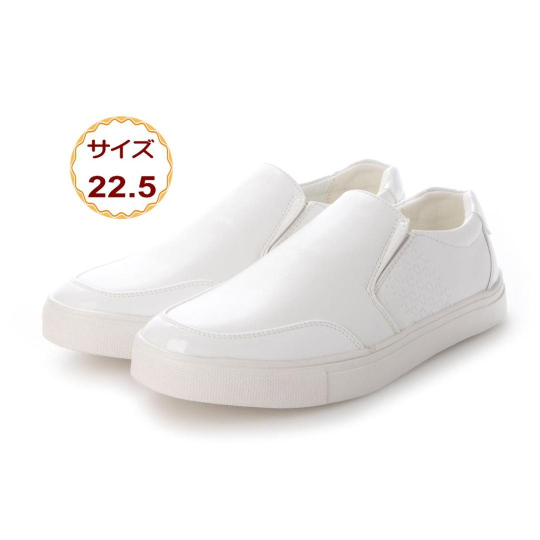 デッキシューズ スニーカ ホワイト 白 レディース 21109-wht-225