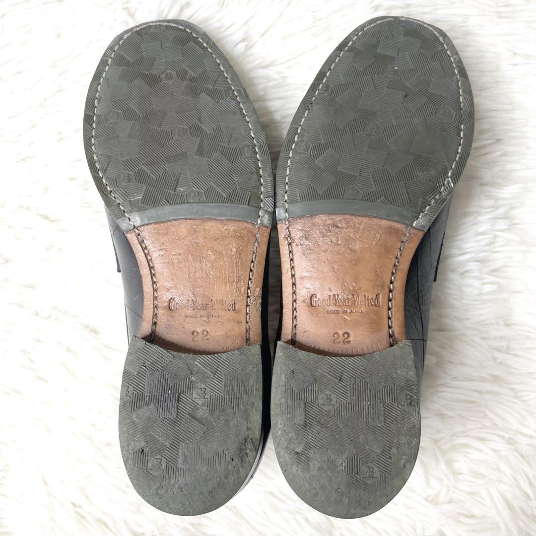 【美品】SCOTCH GRAIN マトリックス ローファー ダークグリーン 美品】SCOTCH GRAIN マトリックス ローファー ダークグリーン