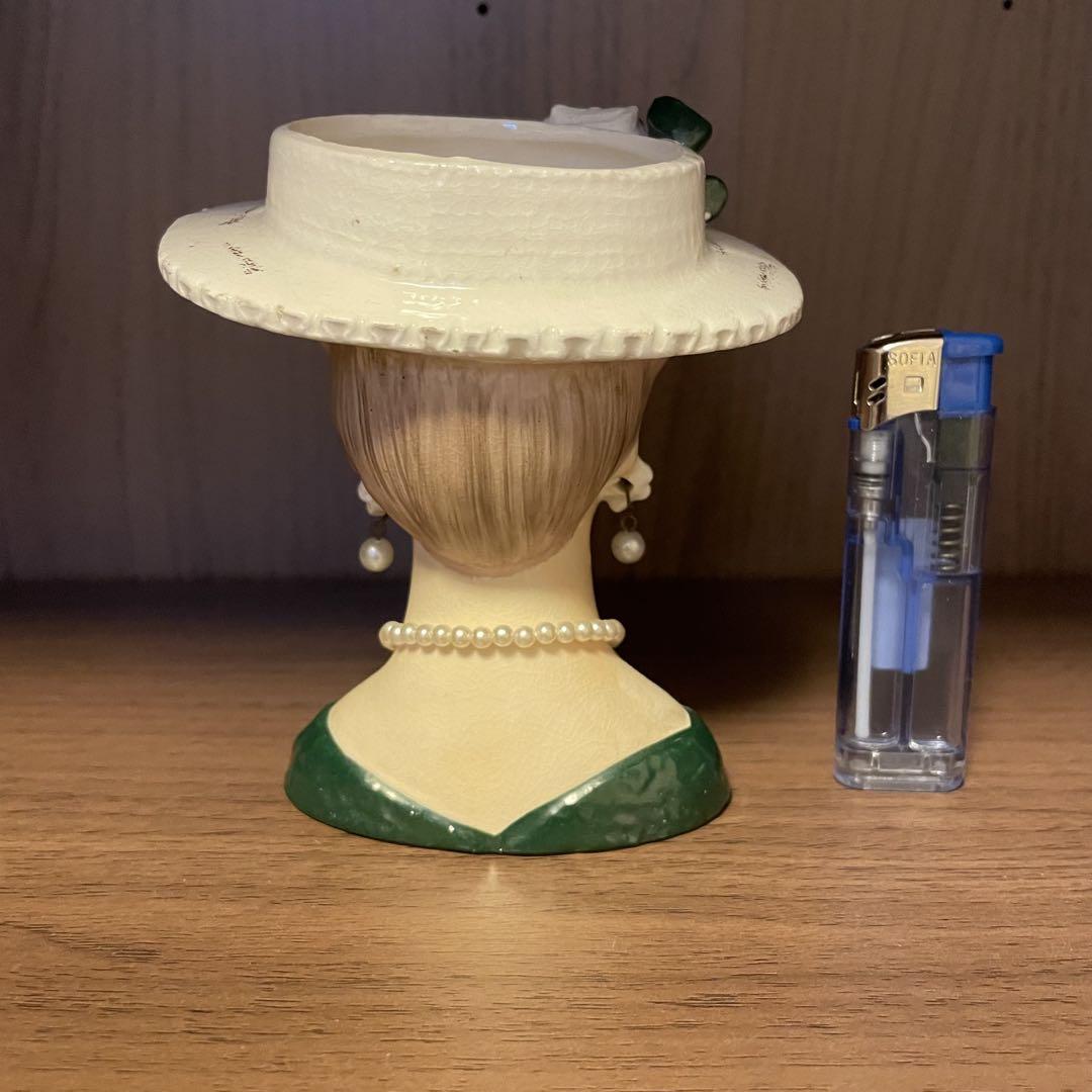 レディ　ヘッドベース　花瓶　フラワーベース　ビンテージ　ロカビリー　陶器 レディ ヘッドベース 花瓶 フラワーベース ビンテージ