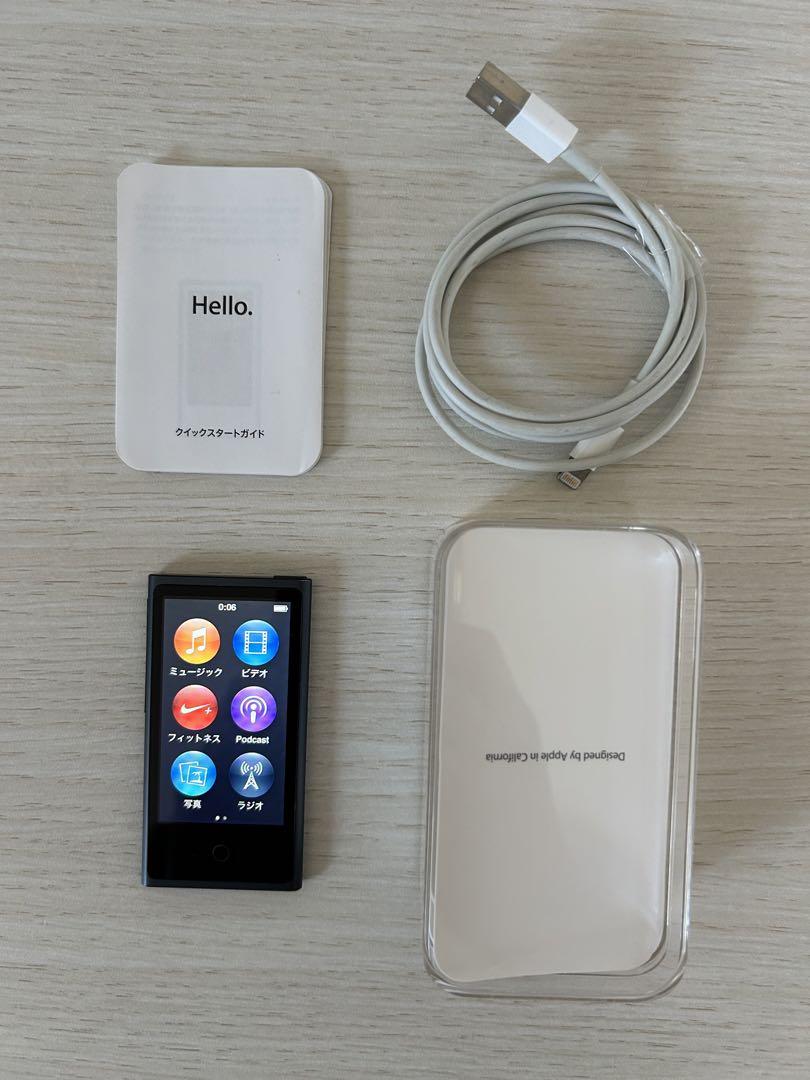 【美品】iPod Nano 第7世代 16GB 黒/スペースグレイMD481LL