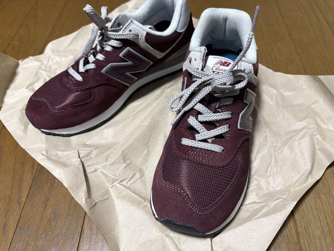 New Balance 574 バーガンディ スニーカー