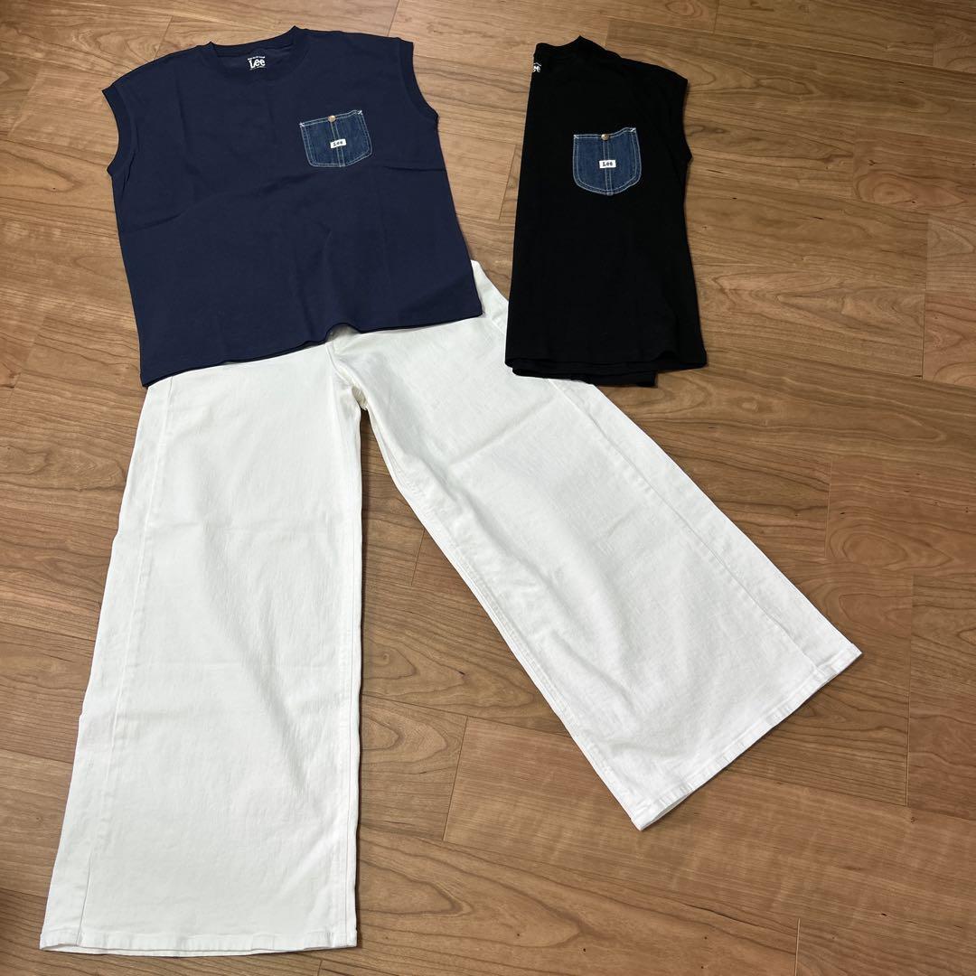 SOMETHING×URBAN RESEARCHワイドパンツ＆Leeノースリ2枚