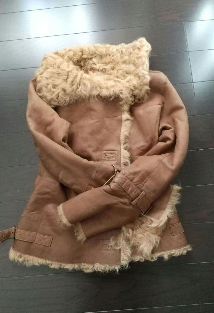 ザ·ギンザ シープスキンムートンジャケット ブラウン 40S