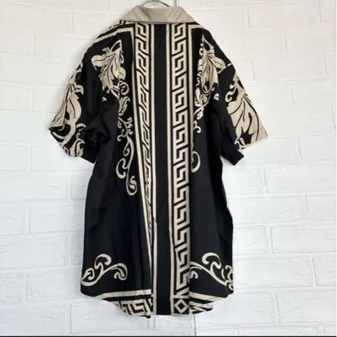 新品 未使用 民族 ロータス アロハ シャツ メンズ エスニック 総