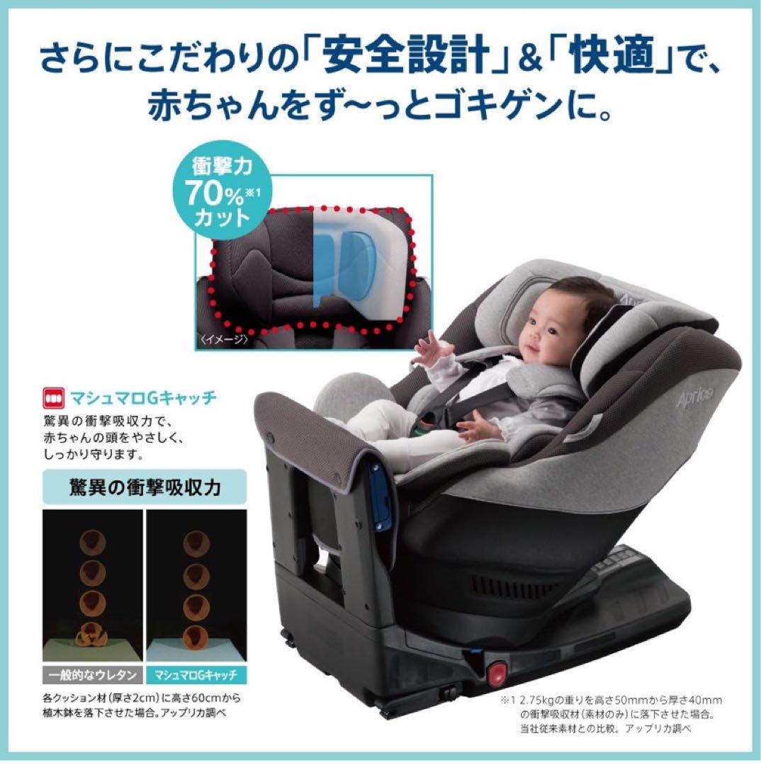 Aprica クルリラAC チャイルドシート グレー ISOFIX