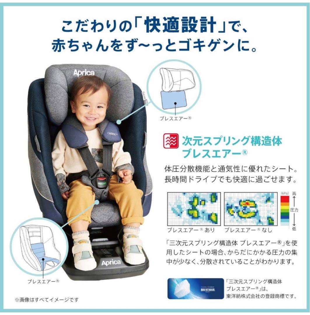 Aprica クルリラAC チャイルドシート グレー ISOFIX