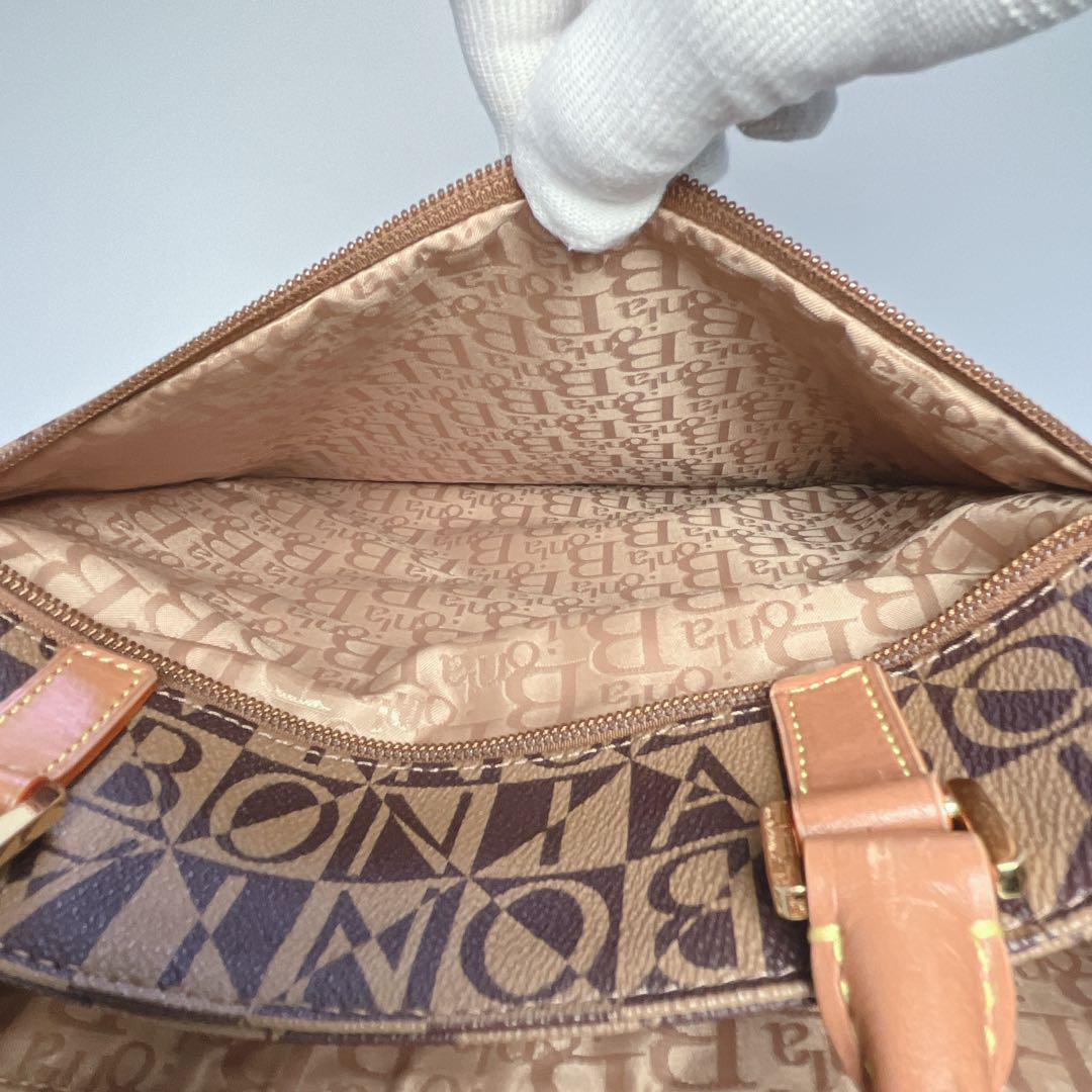 【ほぼ未使用品】BONIA ボニア トートバッグ ブラウン モノグラム