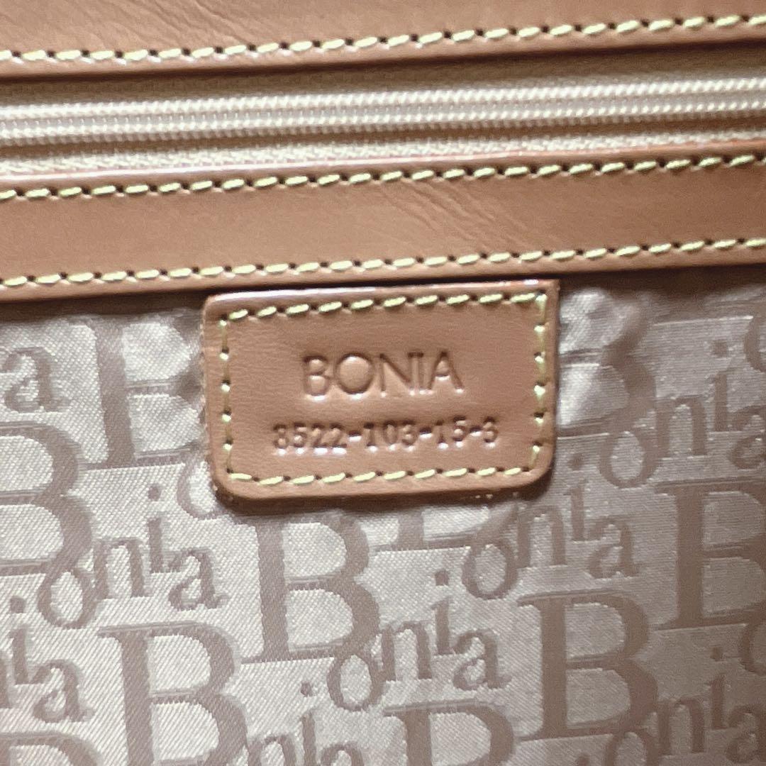 【ほぼ未使用品】BONIA ボニア トートバッグ ブラウン モノグラム