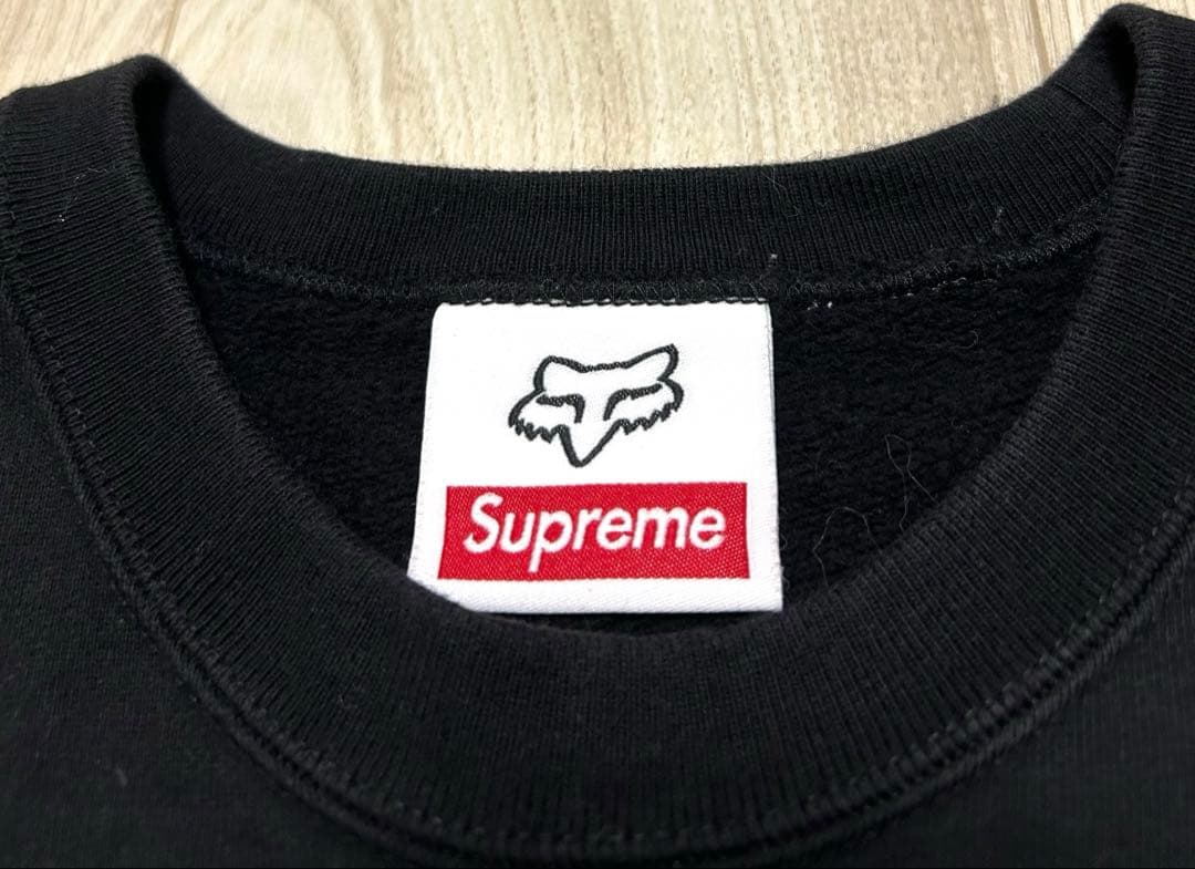 24H以内発送 品 黒L HONDA Fox Racing CrewneckL SUPREME KANDAIZUMI_COM