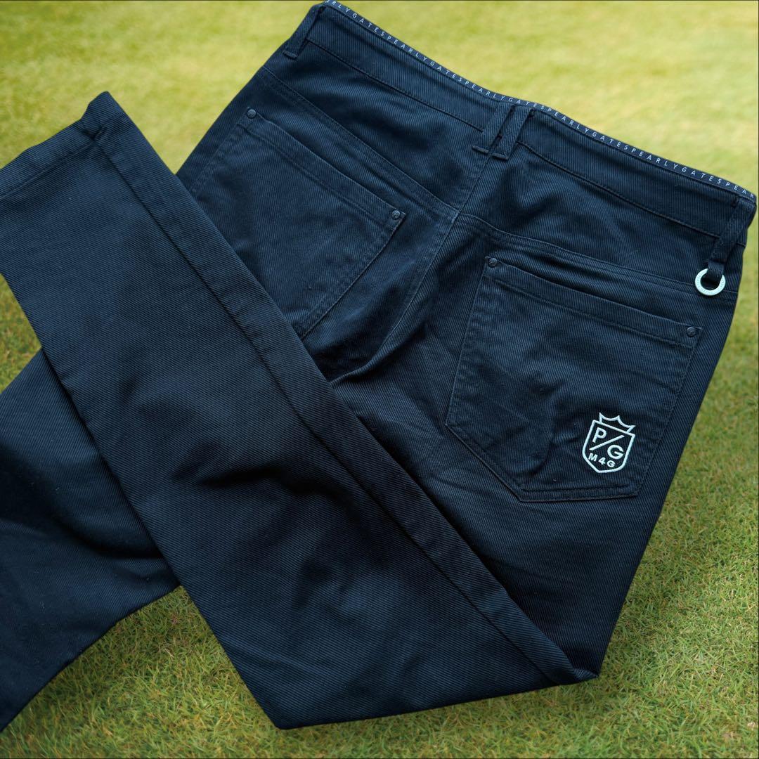 パーリーゲイツ パンツ 黒 ブラック M〜L相当 ストレッチ素材 4 - メルカリ