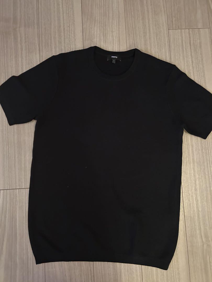 美品 24SS Theory セオリー 半袖ニット 黒 S Theory - Theory ニット カットソー Vネック 半袖 ウール 2 M 黒