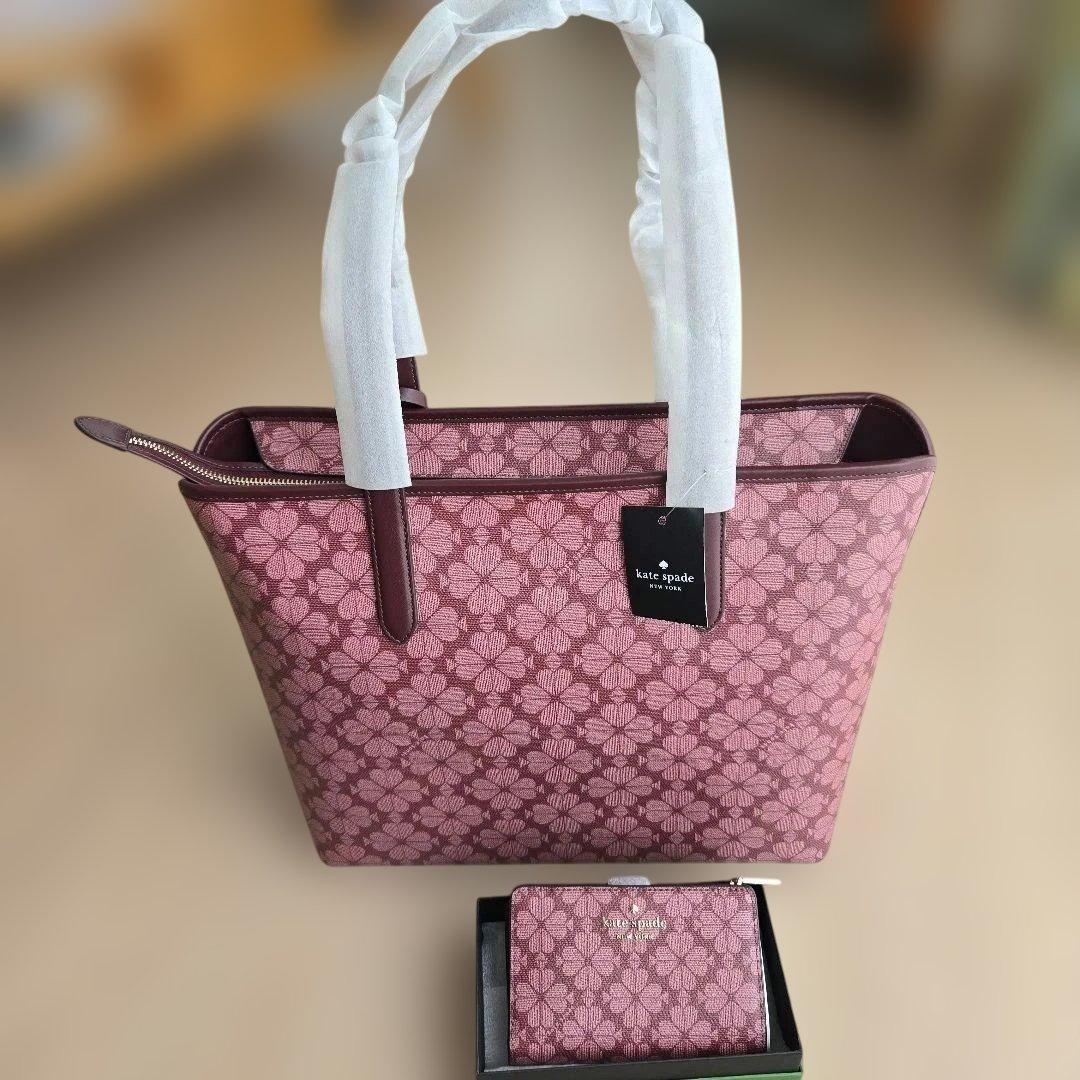 Kate Spade スペード フラワー コーテッド キャンバス トートとお財布