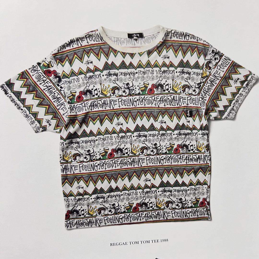 89 Stussy SS SCROLL Print Tee old 80s