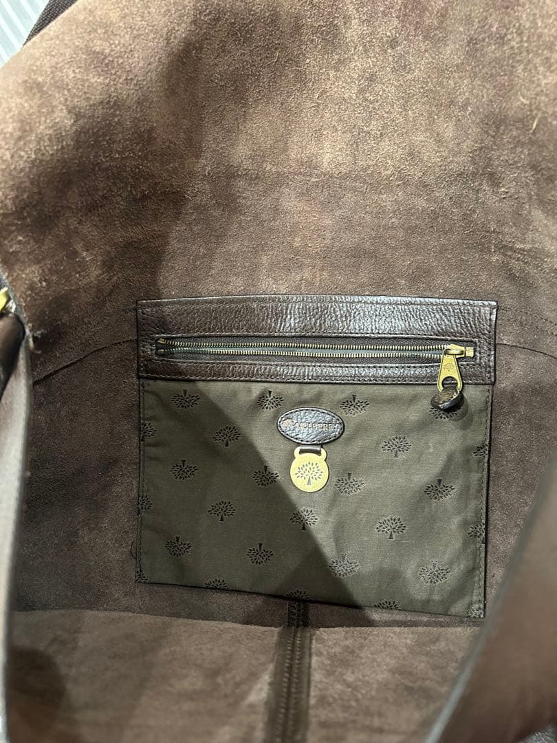 美品　マルベリー　ダークブラウン レザー メッセンジャーバッグ