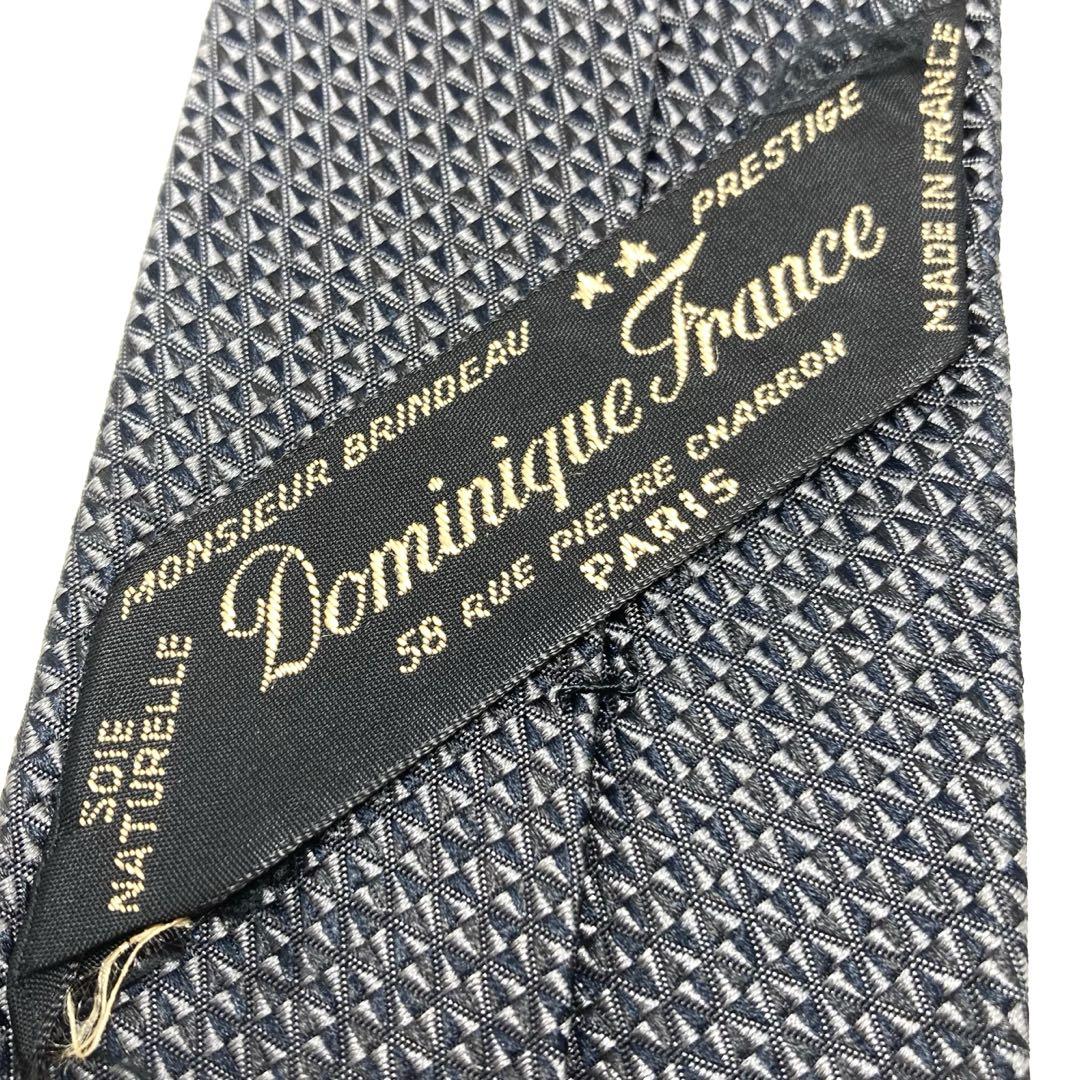 極美品】Dominique France ネクタイ キレイめ グレー ほぼ無地