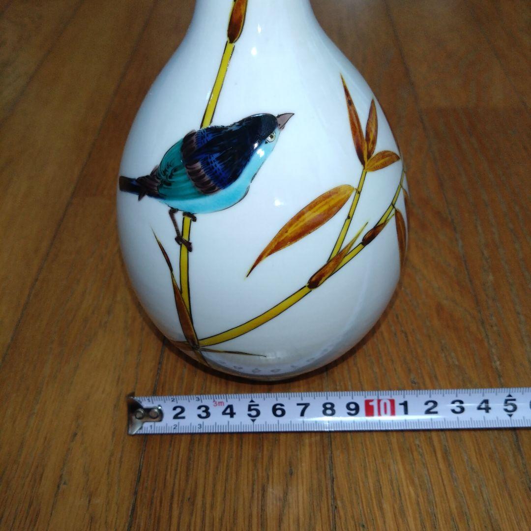 九谷焼の花瓶　花鳥紋　ひょうたん 九谷焼 花瓶（ひょうたん型枝に鳥 - メルカリ