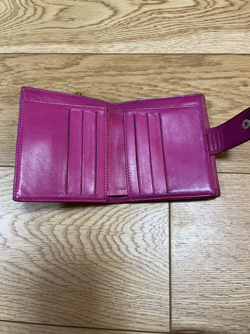 シャネル 折り財布 キャビアスキン ピンク　ココマーク