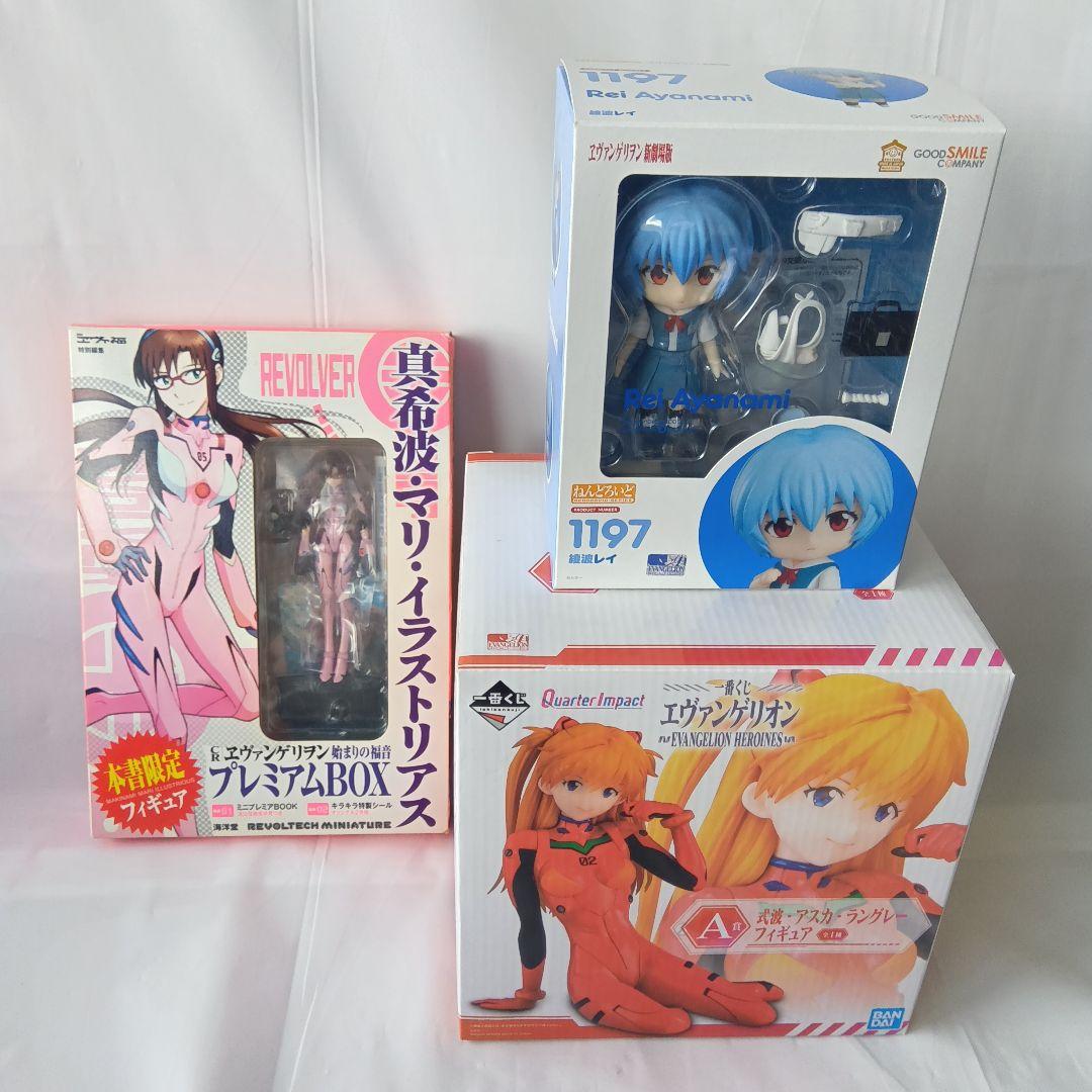 【まとめ売り】エヴァ　綾波レイ　アスカ　マリ　フィギュア　セット売り　K 新世紀エヴァンゲリオンフィギュア3個セットまとめ売り綾波レイ