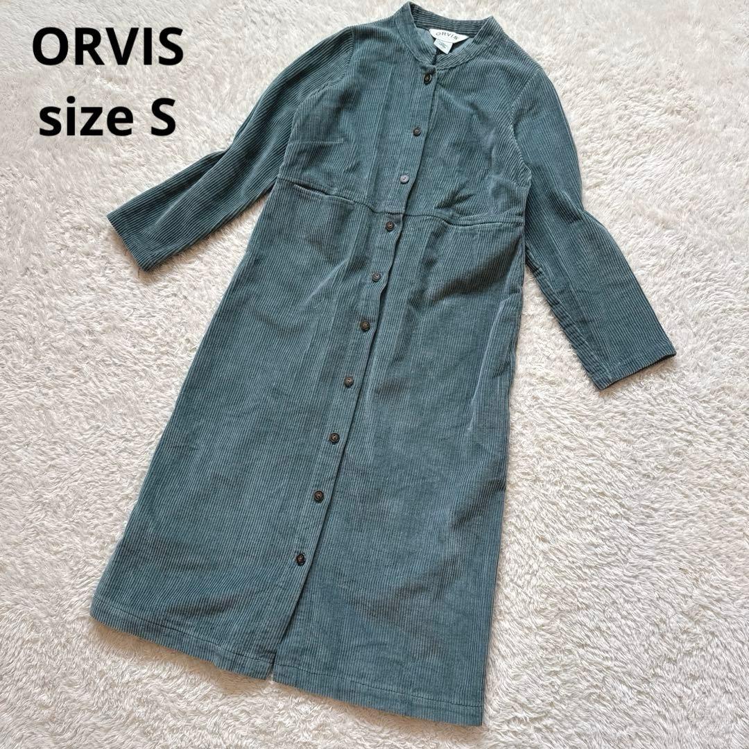 ヴィンテージORVIS コーデュロイロングワンピース 羽織り 古着女子S ORVIS
