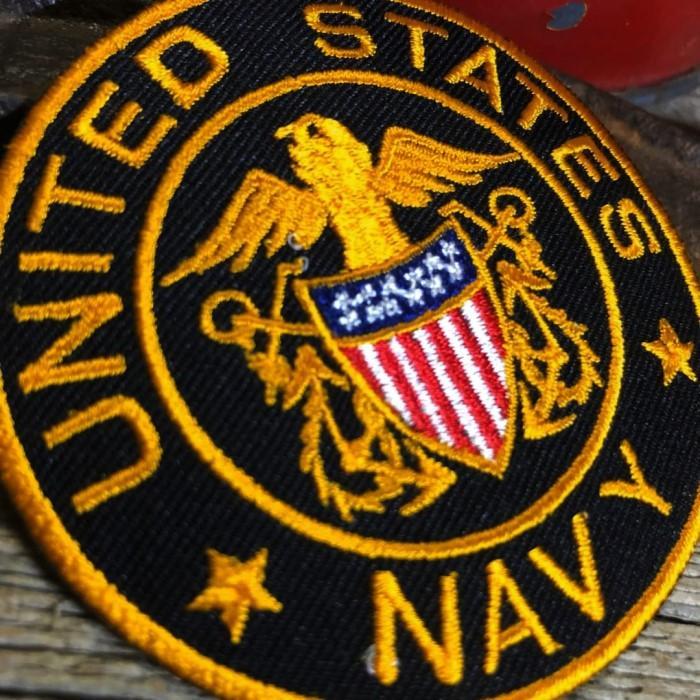 US NAVY ロゴ ワッペン ◇ パッチ ネイビー アメリカ海軍 PT14