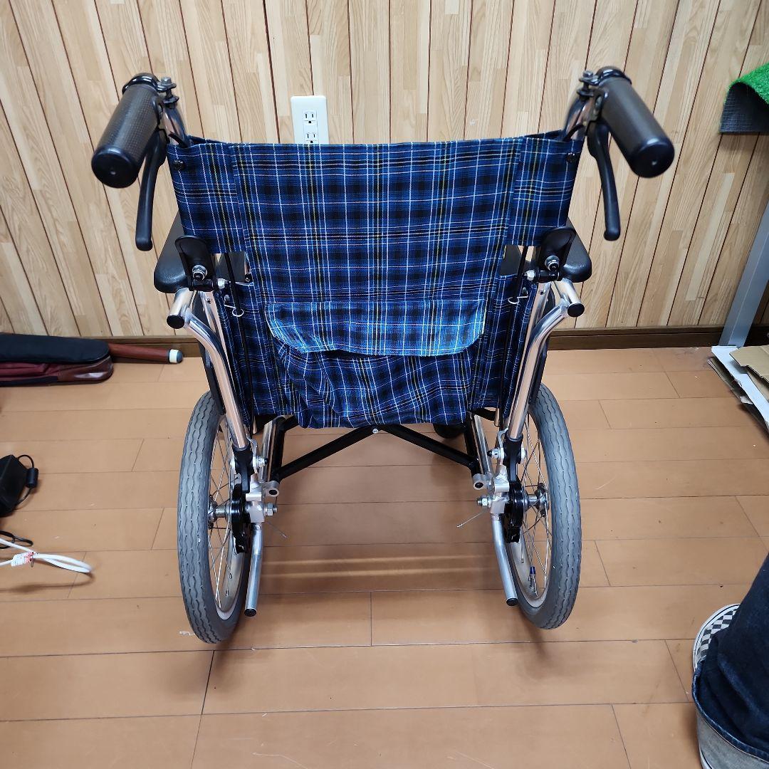 R*o様 S67☆MIKI車椅子 アルミ製 青と黒チェック LSC-43RD送料