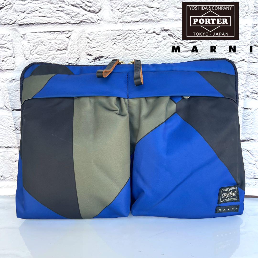 希少☆PORTER ポーター×MARNI マルニ クラッチバッグ 総柄