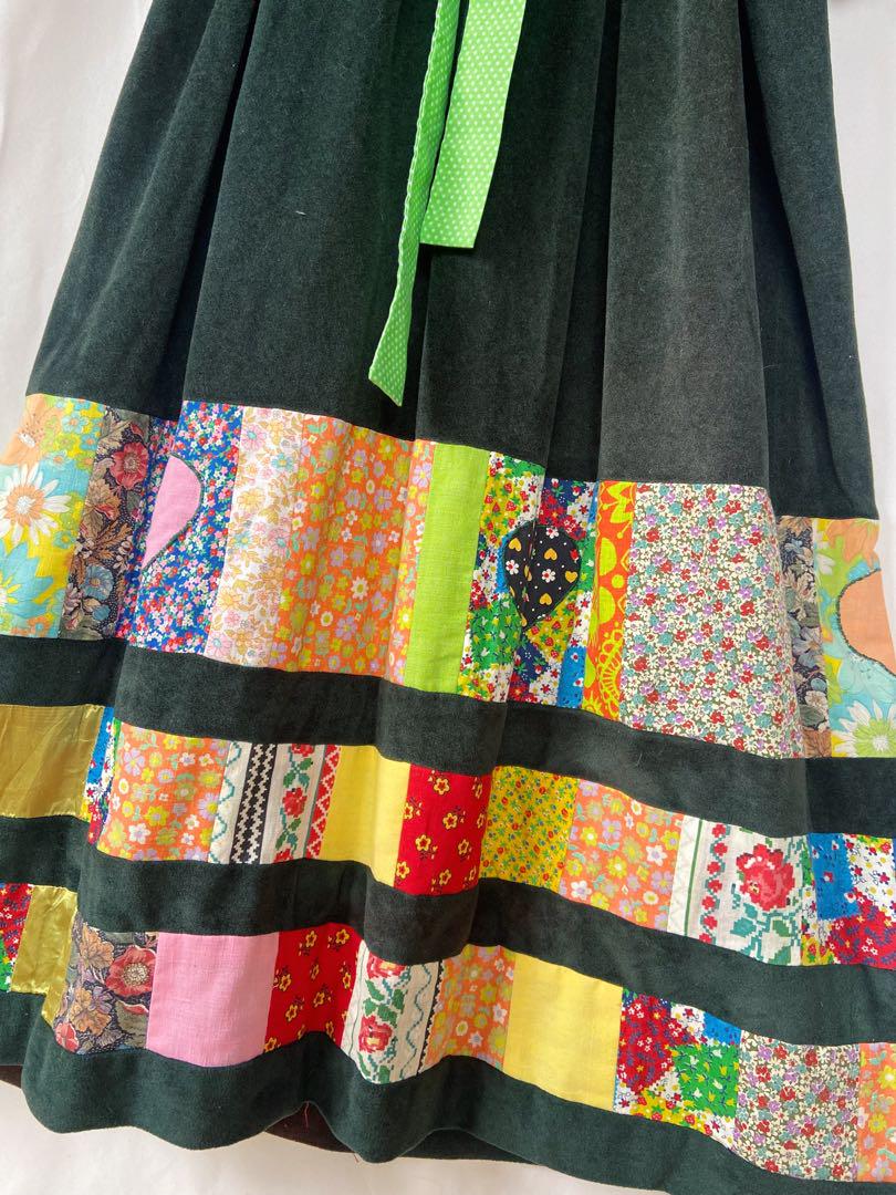 70s vintage パッチワーク ワンピース