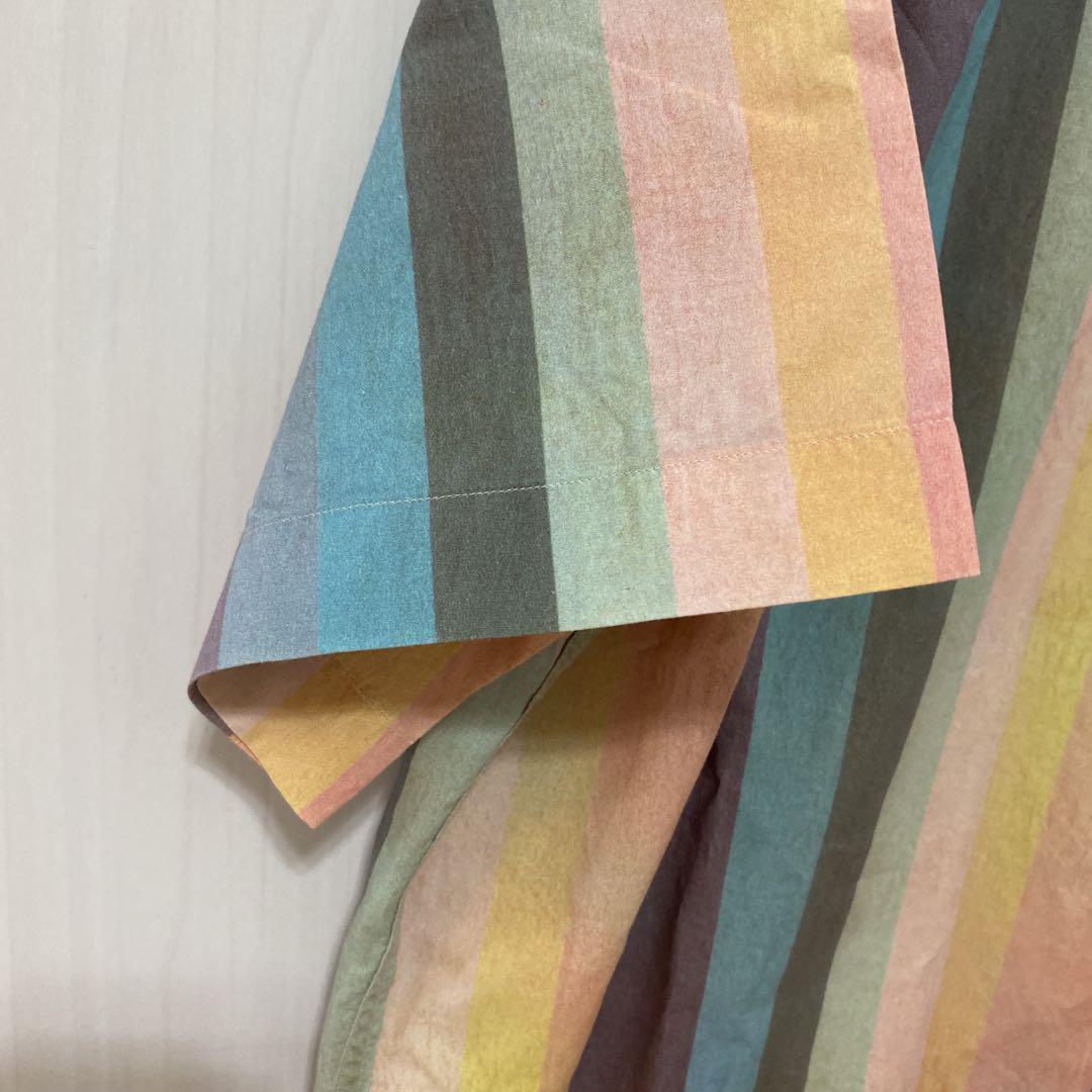 ポールスミス PaulSmith マルチストライプシャツ 半袖 Lサイズ