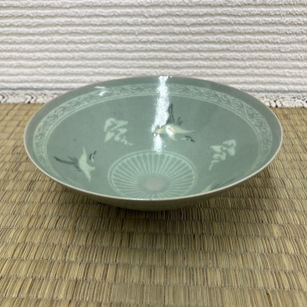 高麗青磁？平茶碗　MA301 高麗青磁？平茶碗 MA301